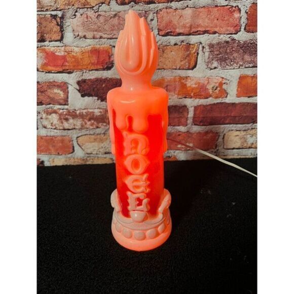 Vintage Empire 13in Noel Blow Mold Light-Up Candle Decor - Picture 1 of 2